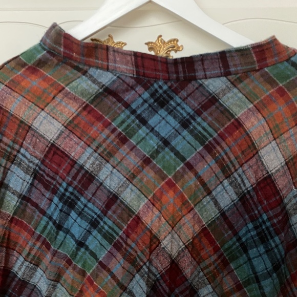 Sz S Vintage 70s Pleated Plaid Skirt - Picture 6 of 14